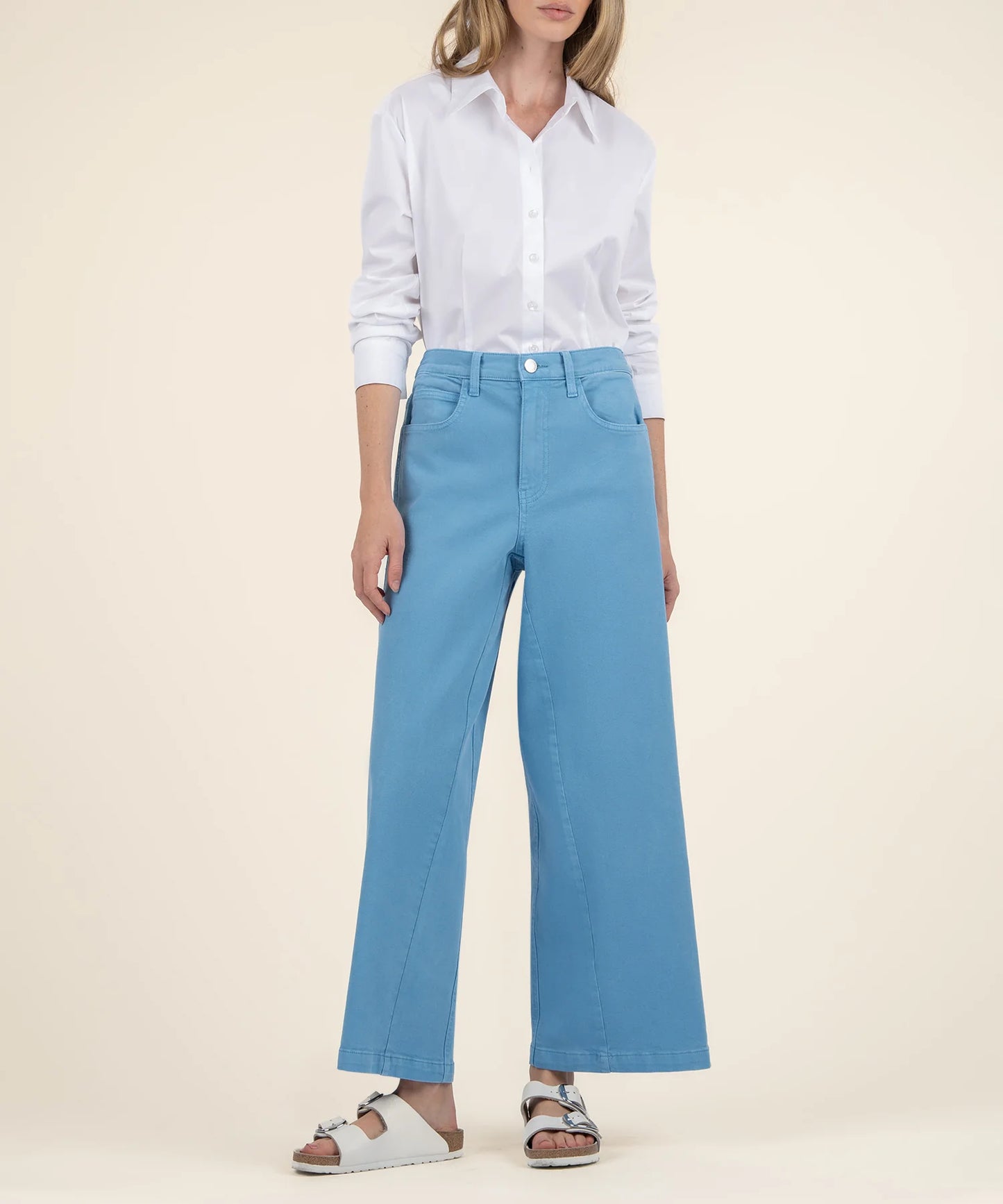 Ash High Rise Wide Legs - Amalfi Blue image 0