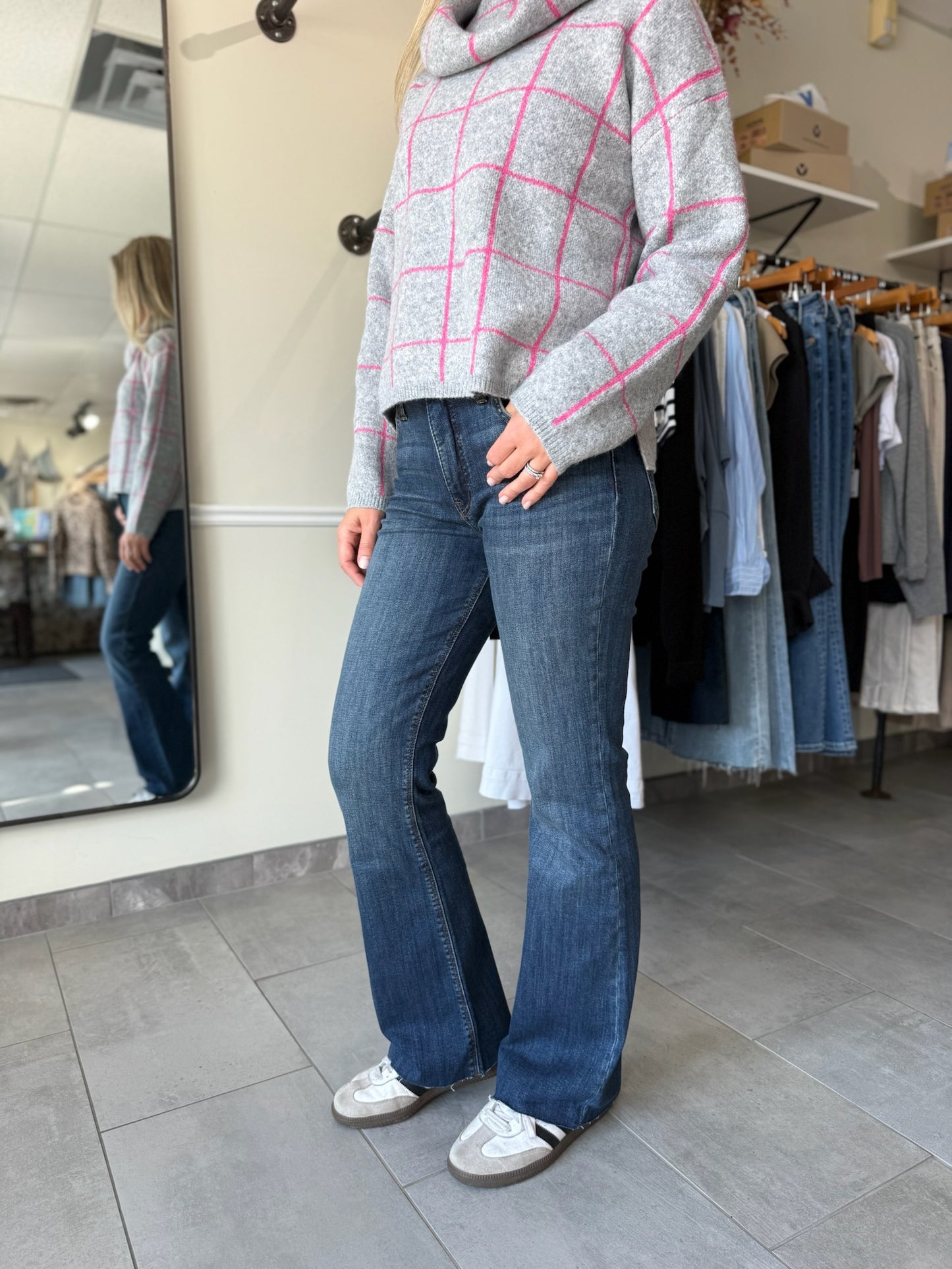 Stella High Rise Flare Jeans - Intriguing