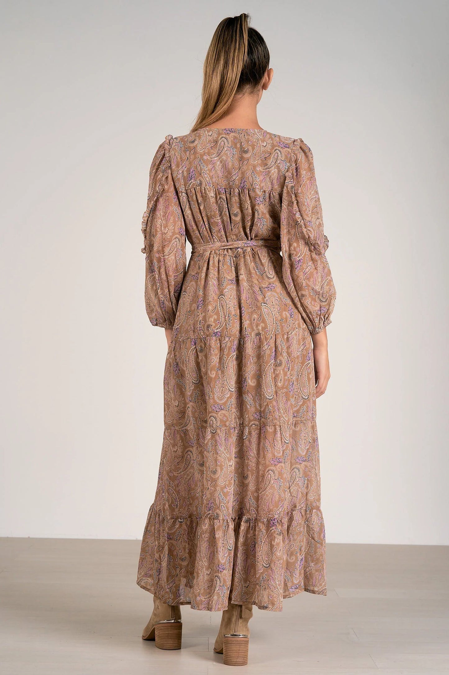 Fall Paisley Maxi Dress image 1