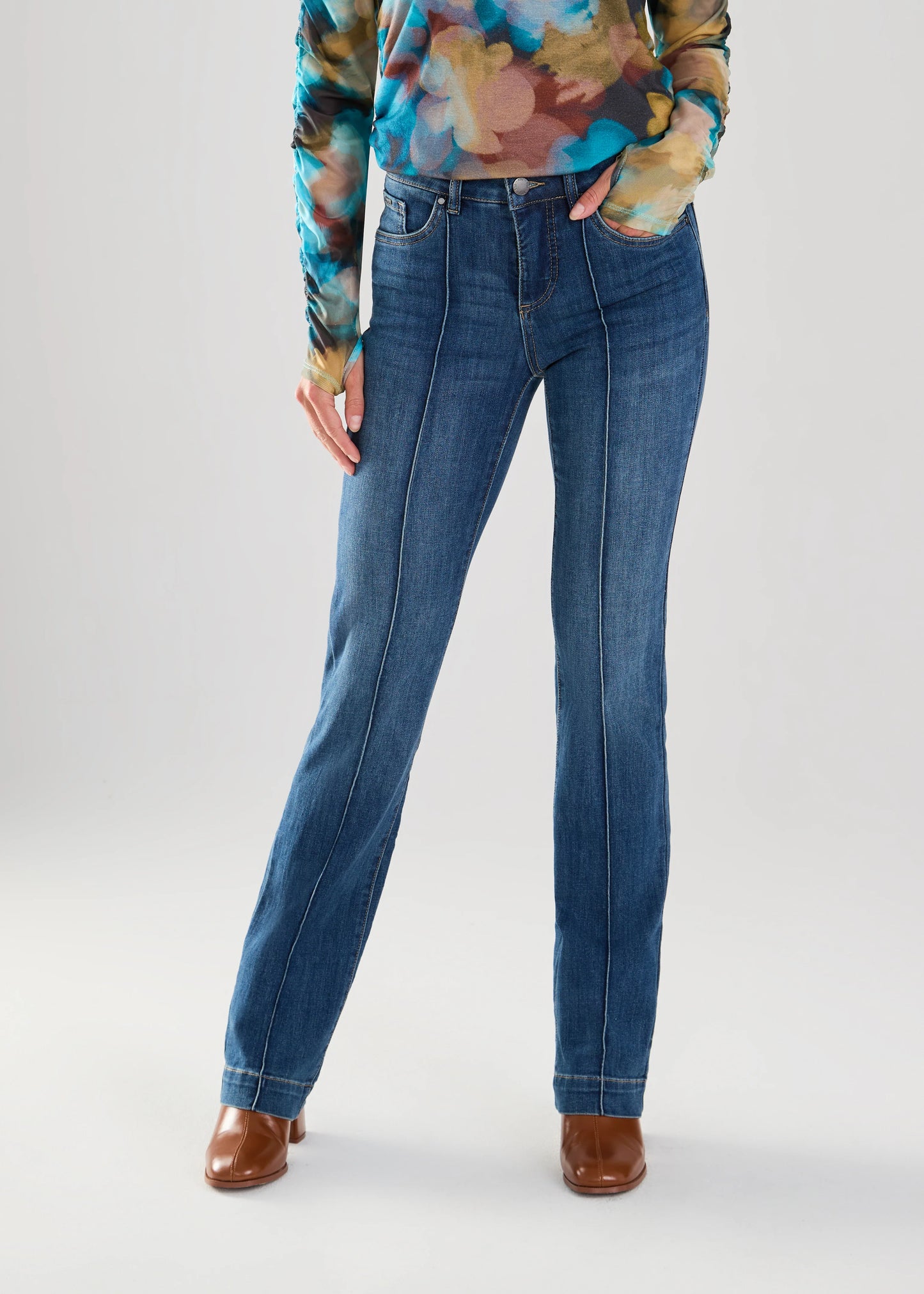 Olivia Pintuck Bootleg Denim image 0