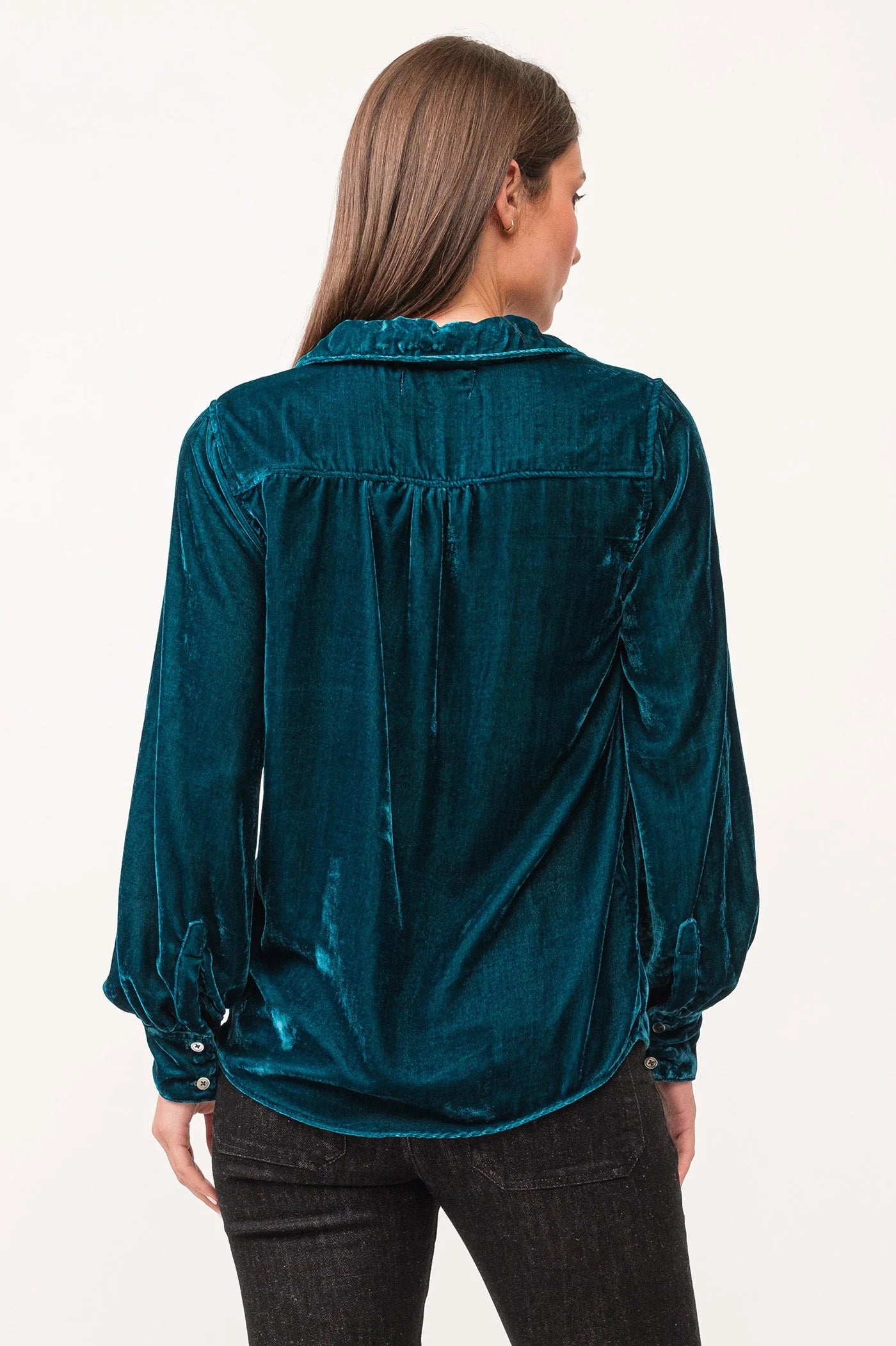 Mirabelle Collared Button Down - Deep Teal image 2