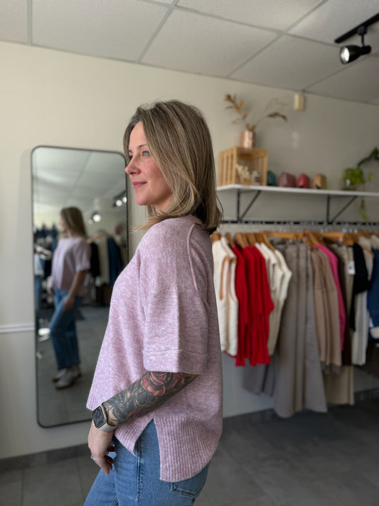 Catrina Sweater Tee | Vivic Lilac