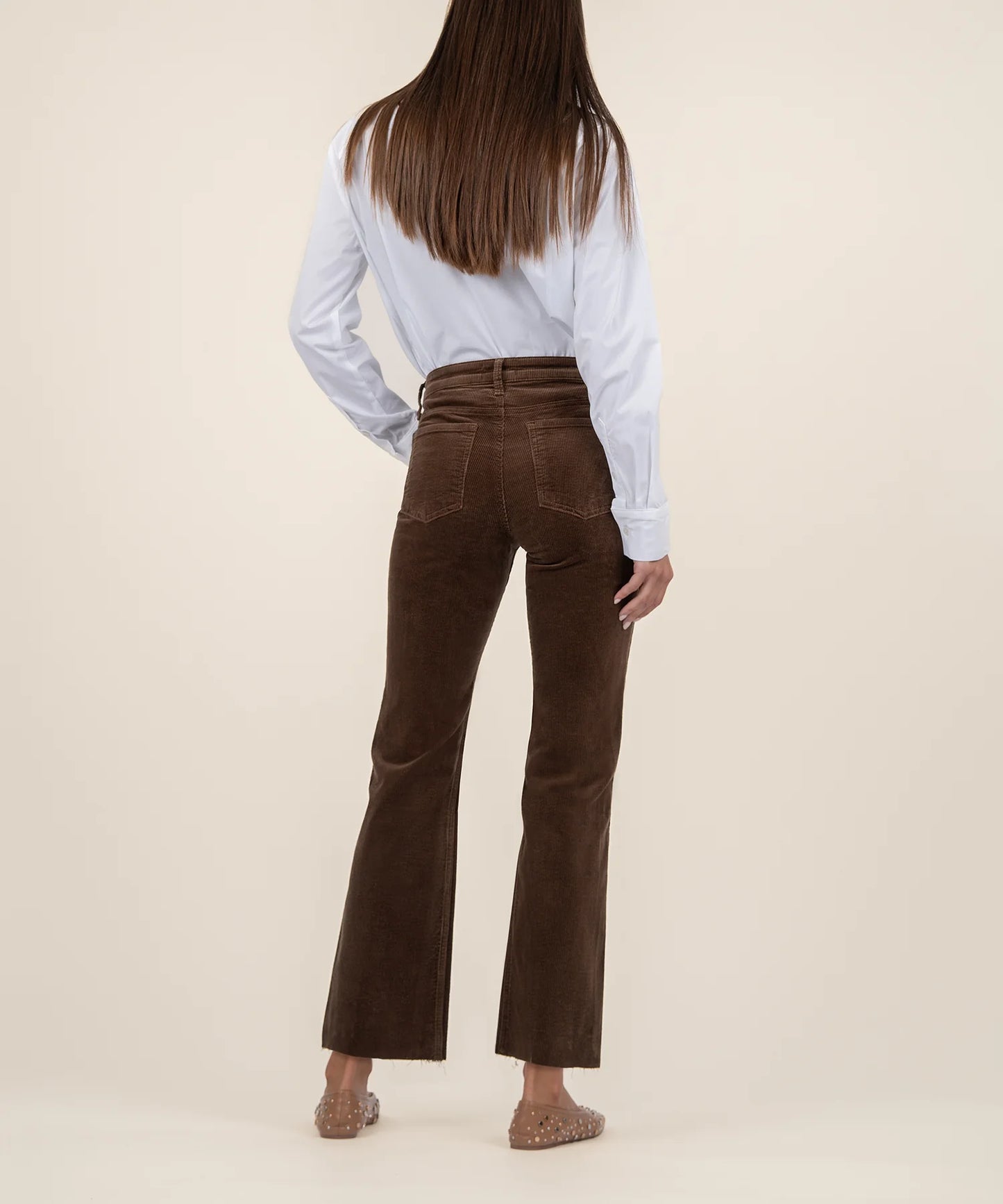 Kelsey Corduroy Ankle Flare - Brown image 2
