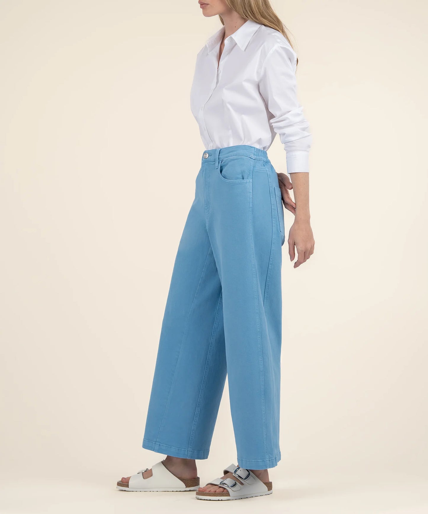 Ash High Rise Wide Legs - Amalfi Blue image 1