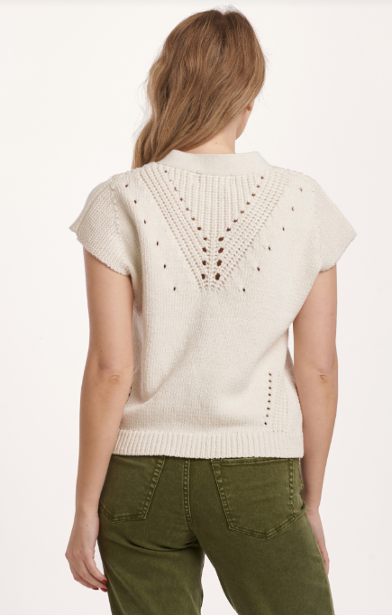 Una Crochet Detail Sweater image 1