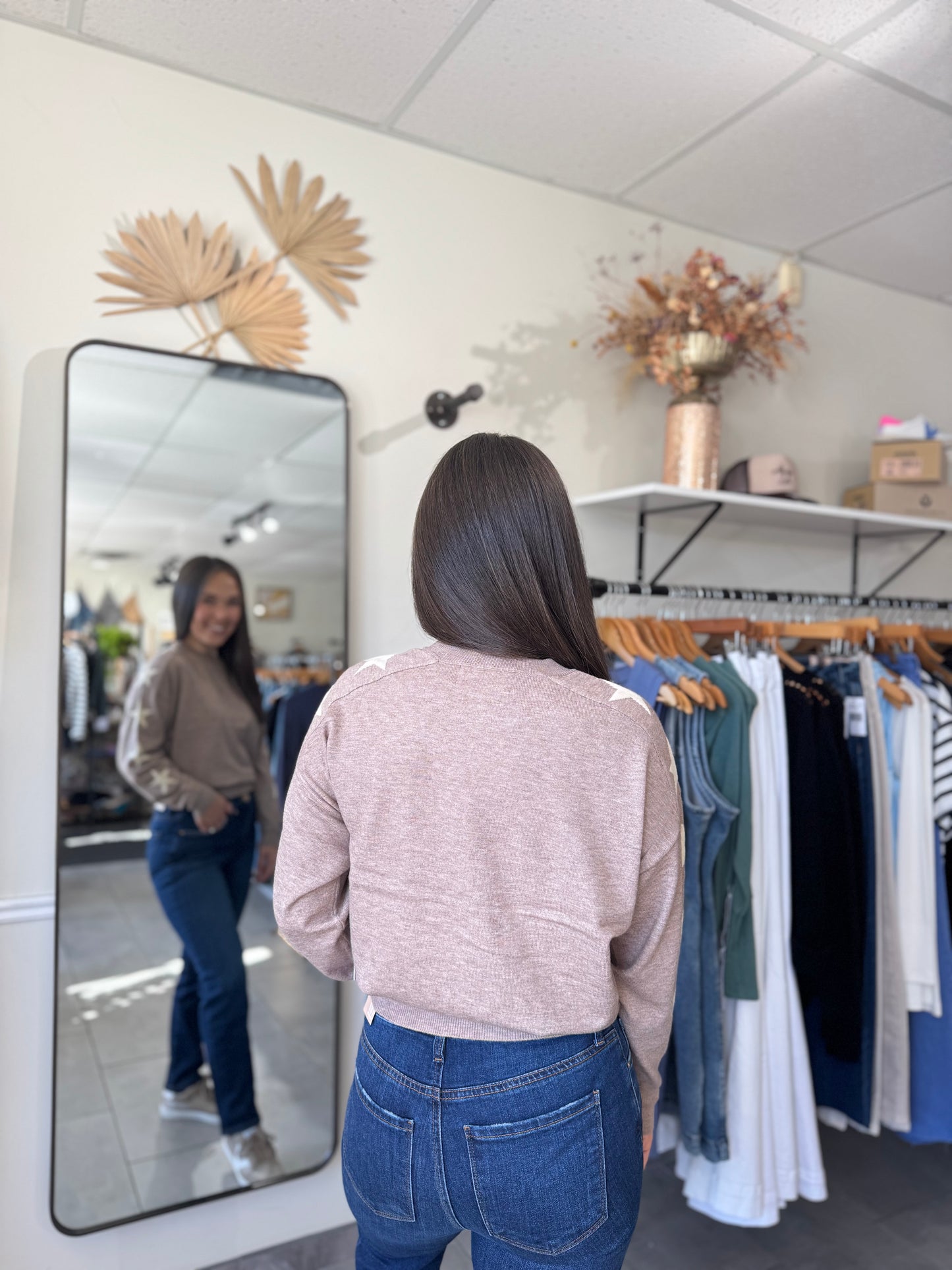 The Maddy Top - Brown / Off White