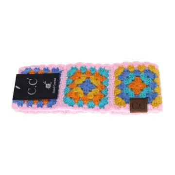 Fuzzy Lined Multi-Color Crochet Fashion Headband For Women