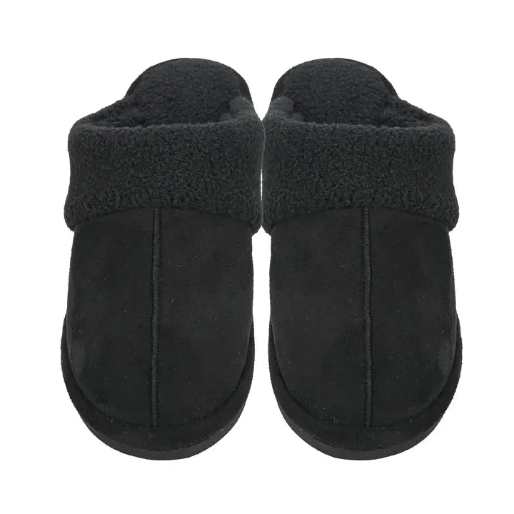 Faux Suede Sherpa Slippers image 3