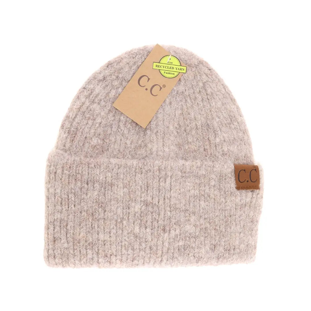 Mohair Feel Wide Cuff C.C Beanie