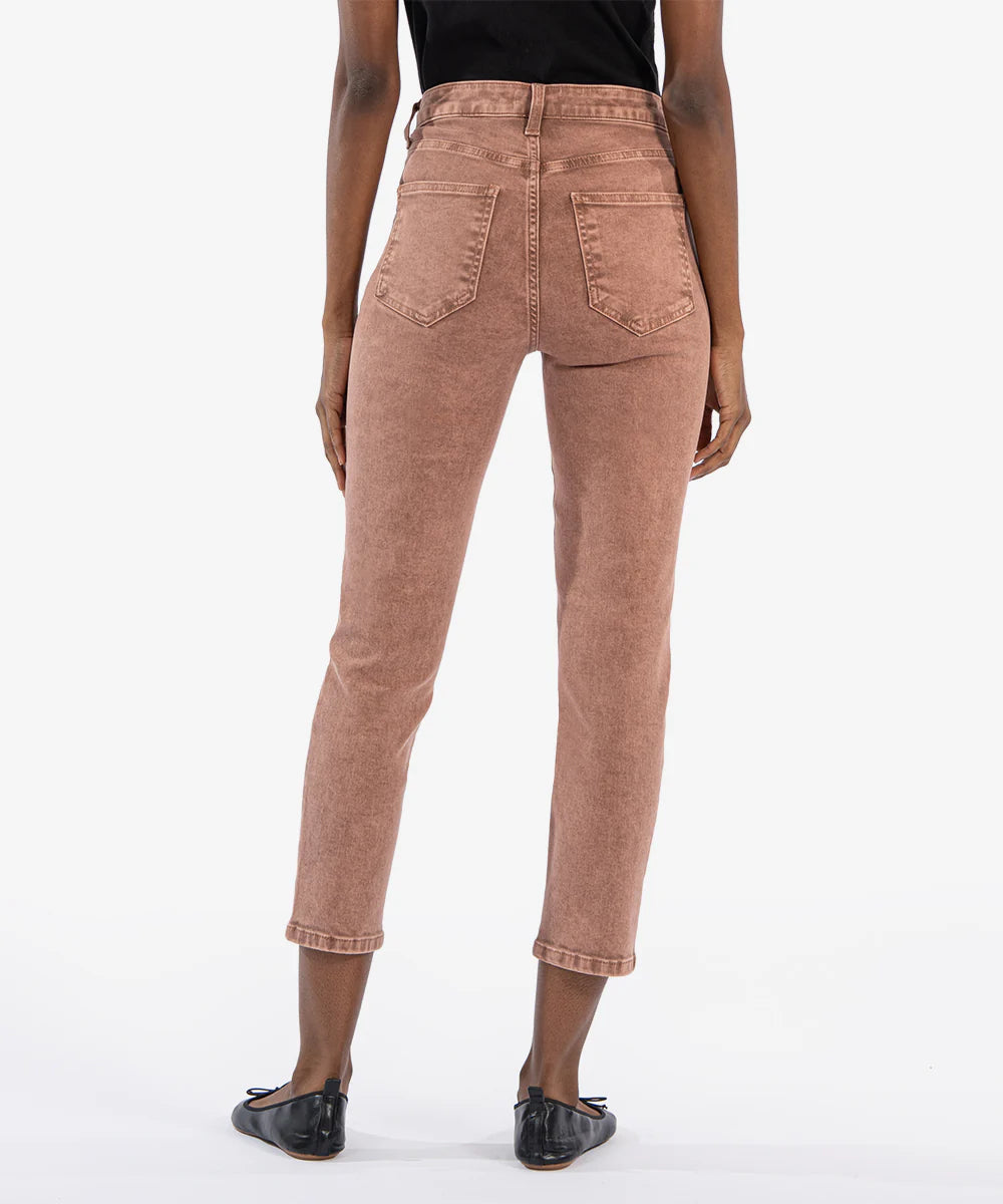 Reese High Rise Ankle Straight Leg - Coffee image 2