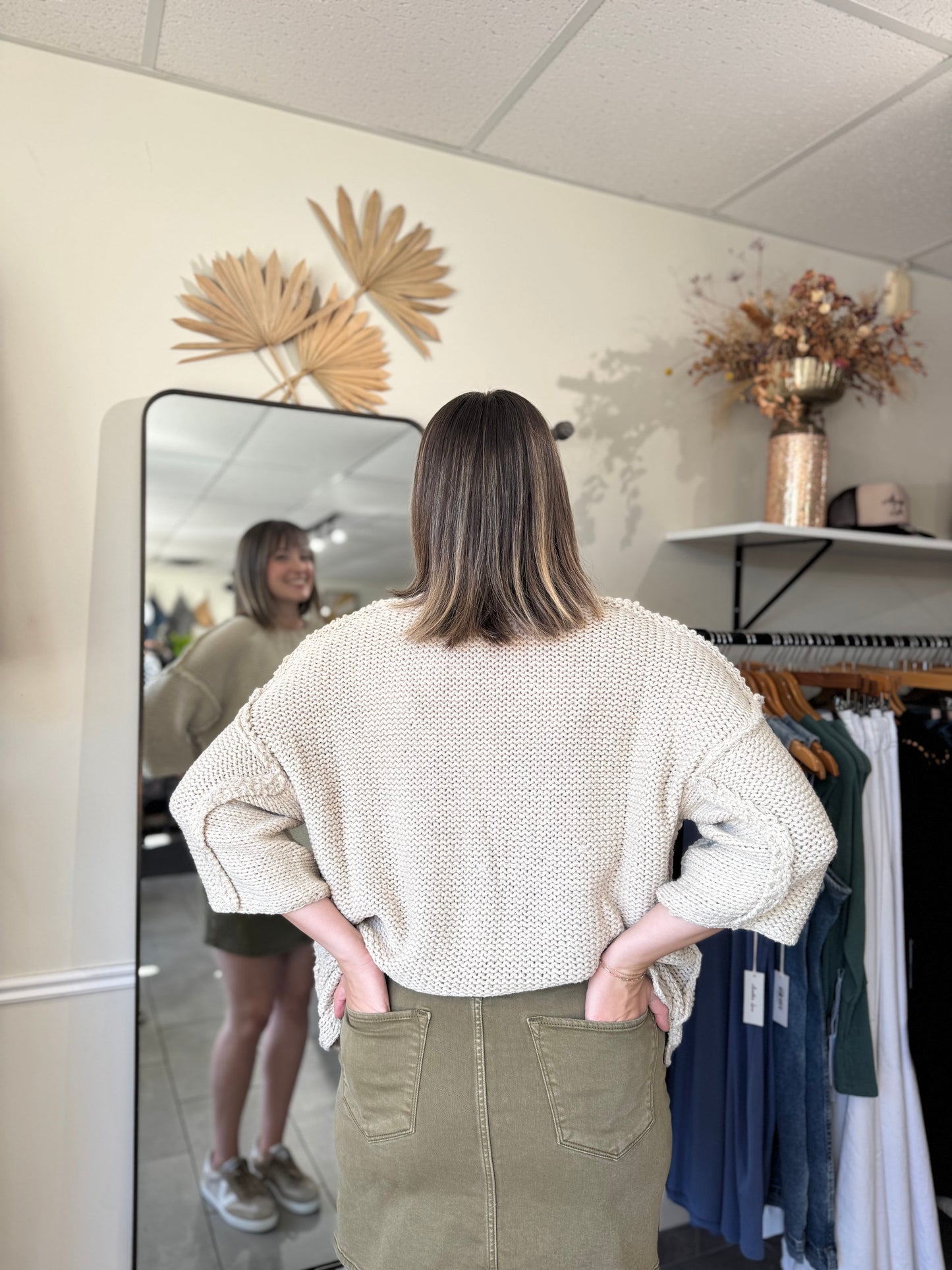 Boxy Reverse Seam Dolman Top