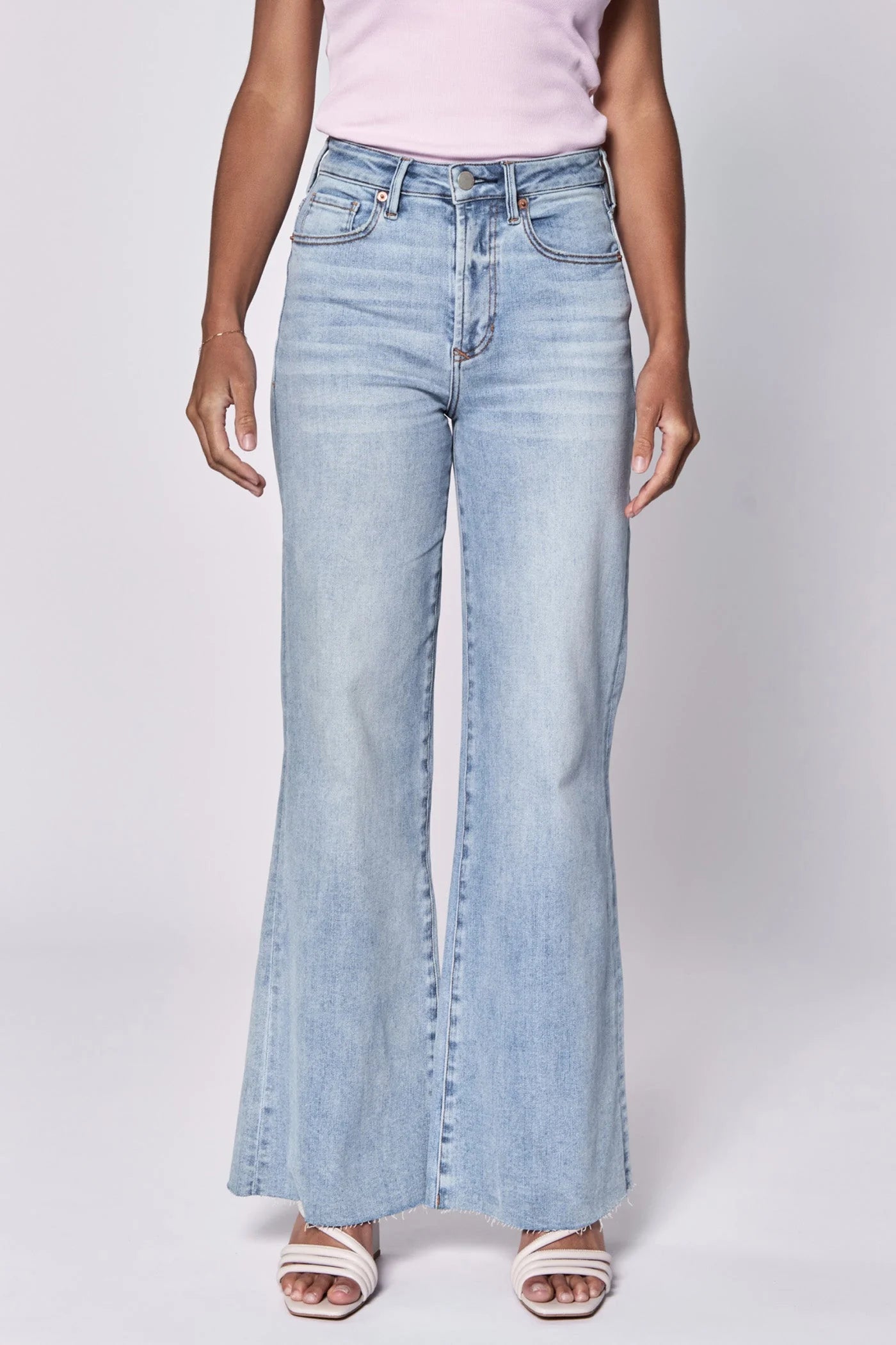 Fiona High Rise Wide Legs with Raw Hem- Montilla image 0