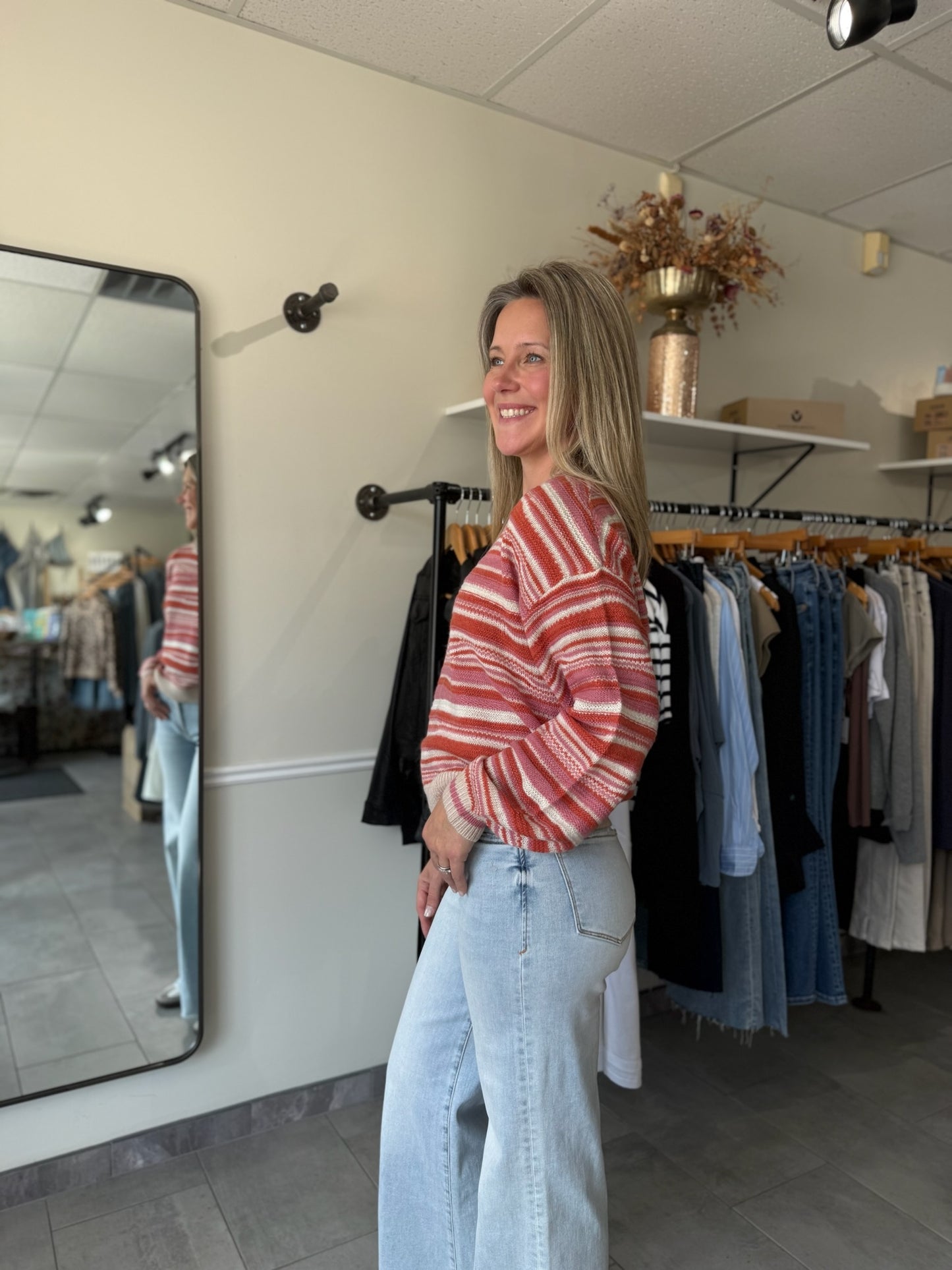 Tati Sweater - Maple Stripes