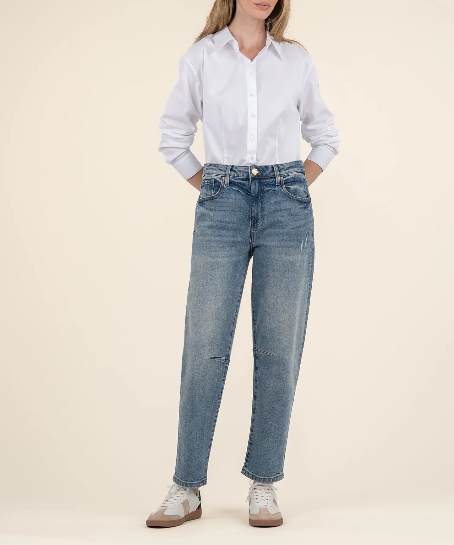 Ashley High Rise Slouchy Barrel Jeans - Leadership image 0