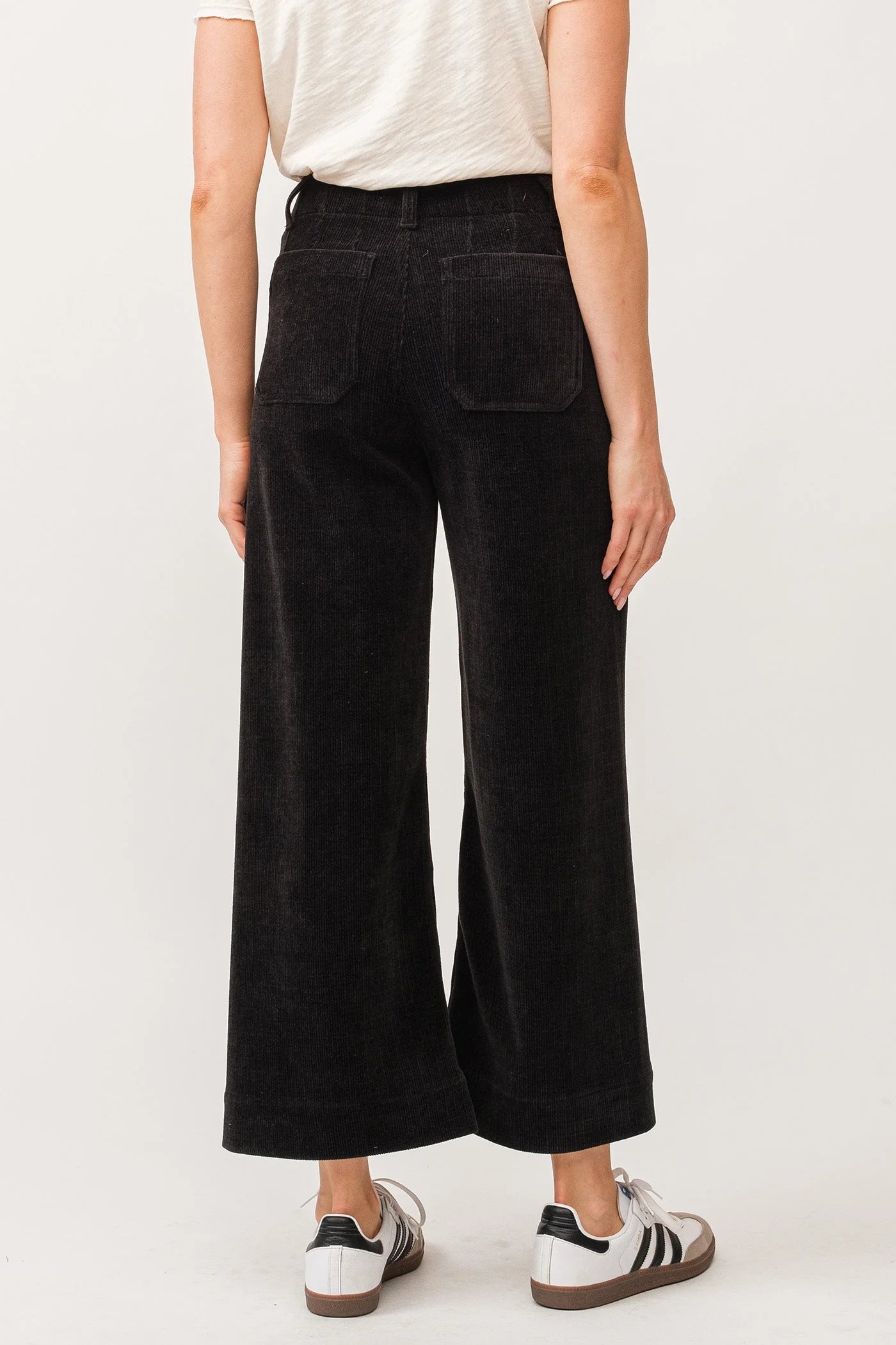 Audrey High Rise Wide Legs - Black Chenille image 1