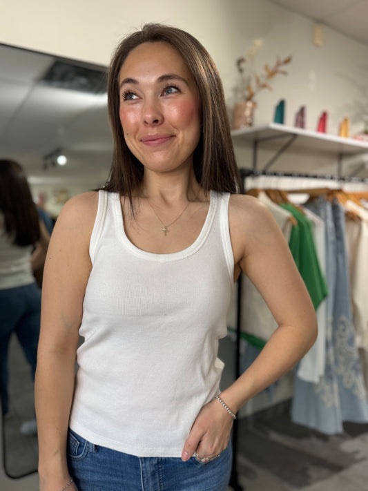 Louise Tank | White