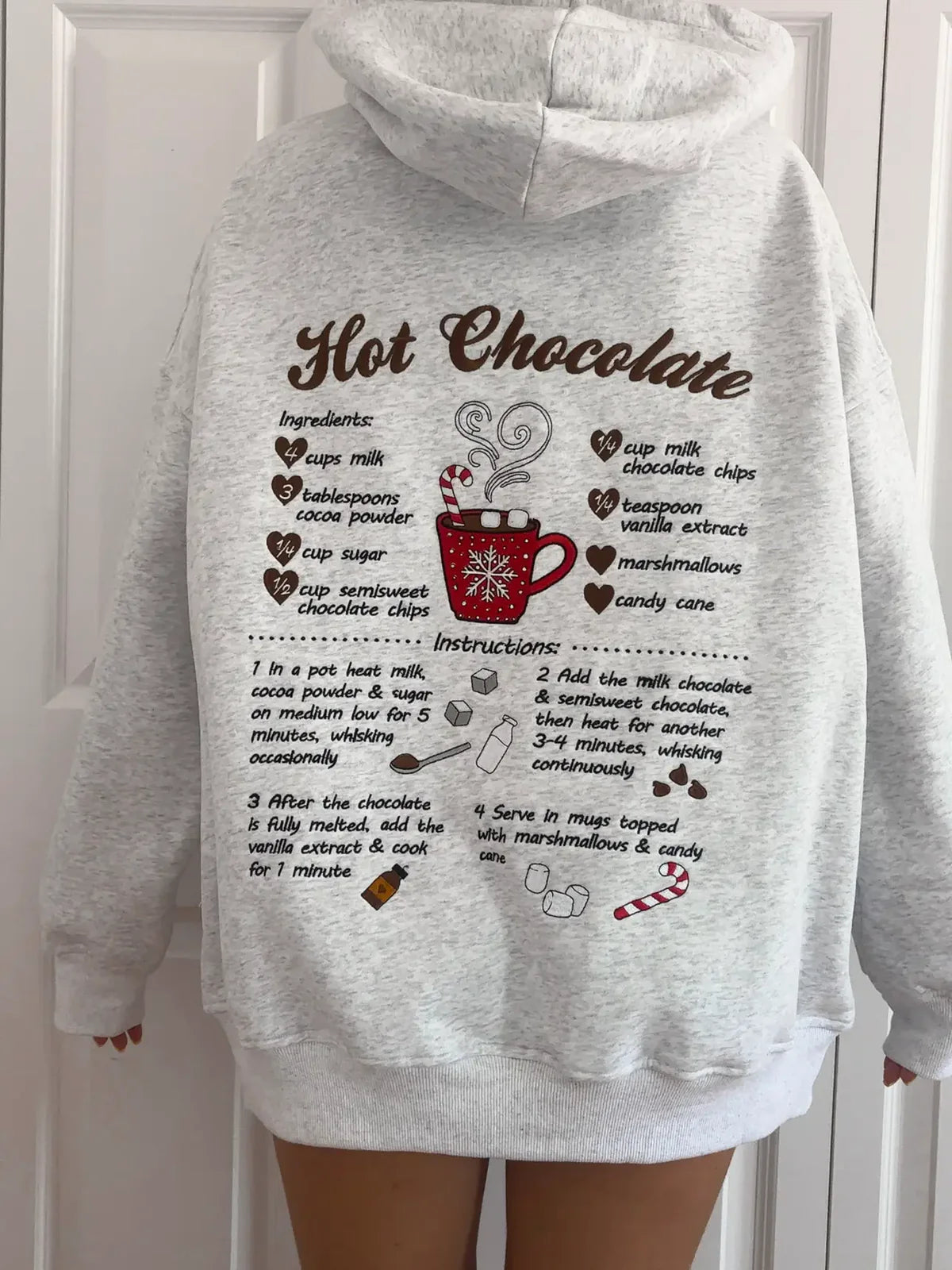 Hot Chocolate Recipe Cozy Hoodie