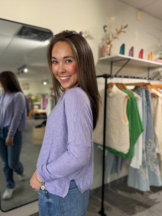 Sandcastle Lightweight Knit | Lilac