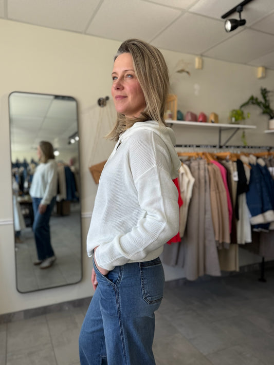 The Jia Hoodie | Chalk