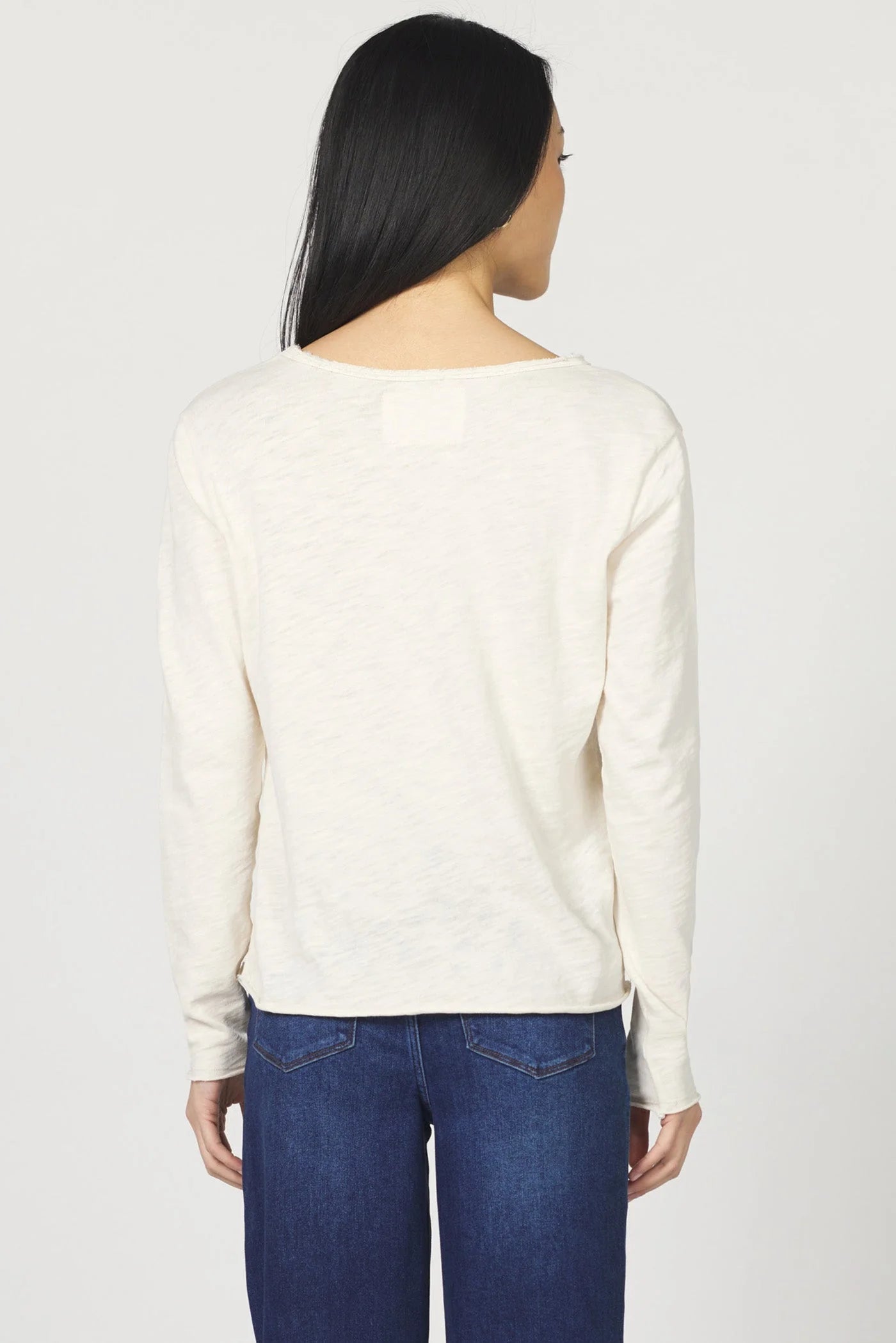 Vanya Long Sleeve Tee - Whitecap Gray