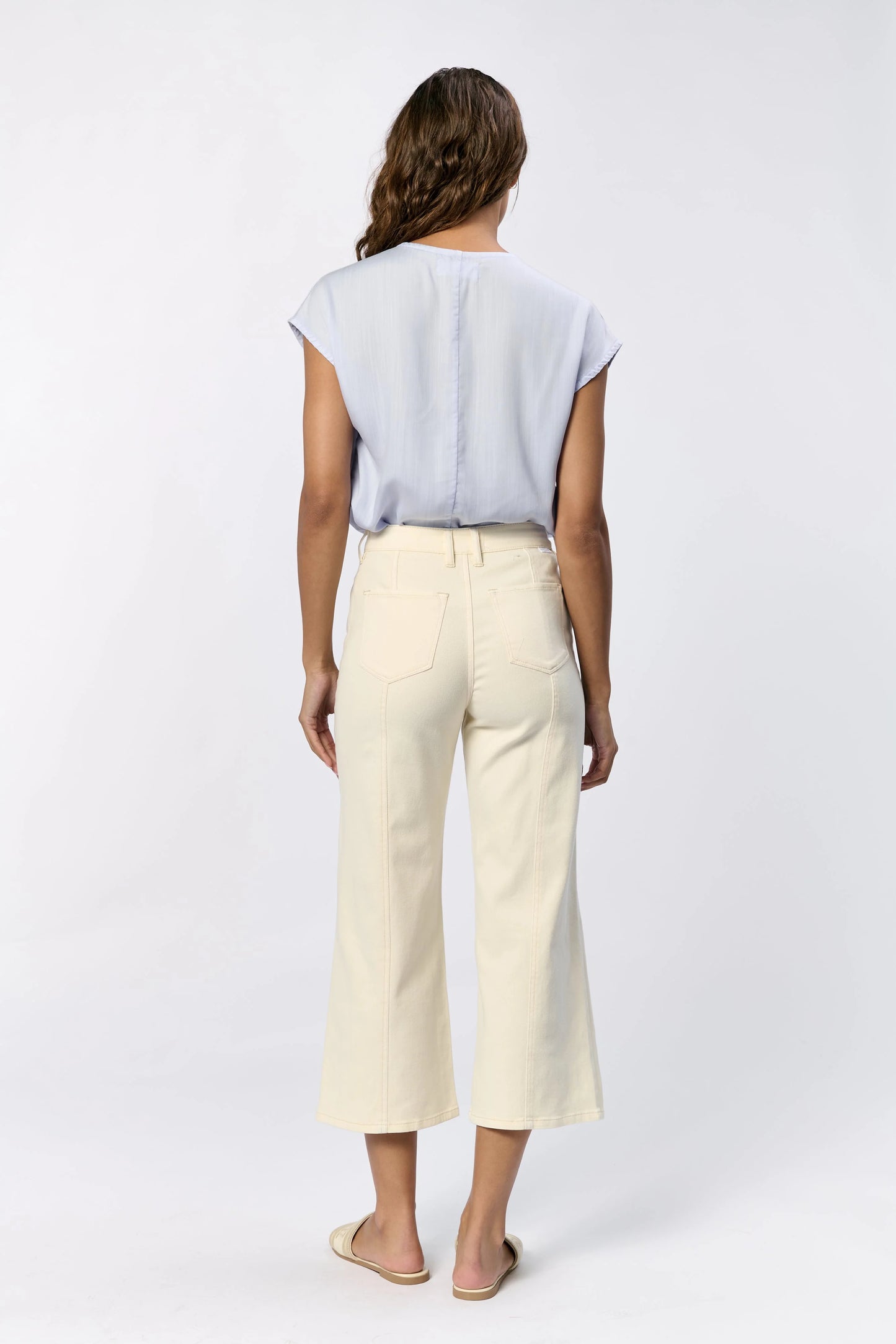 Audrey Wide Leg Jeans - Wheat