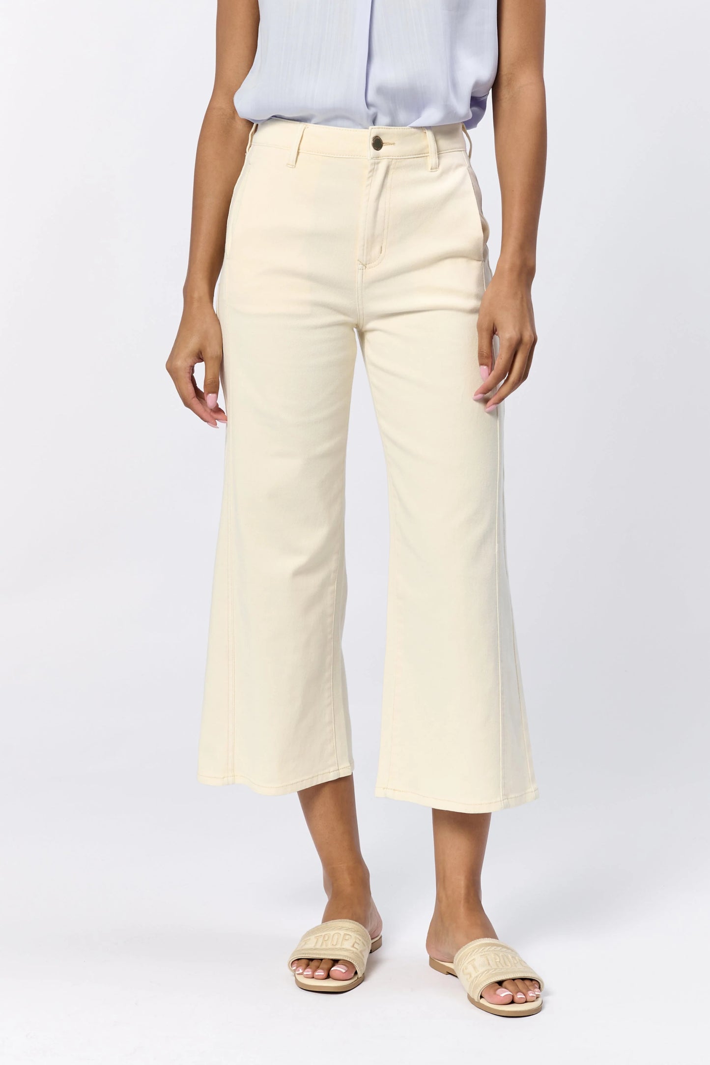 Audrey Wide Leg Jeans - Wheat
