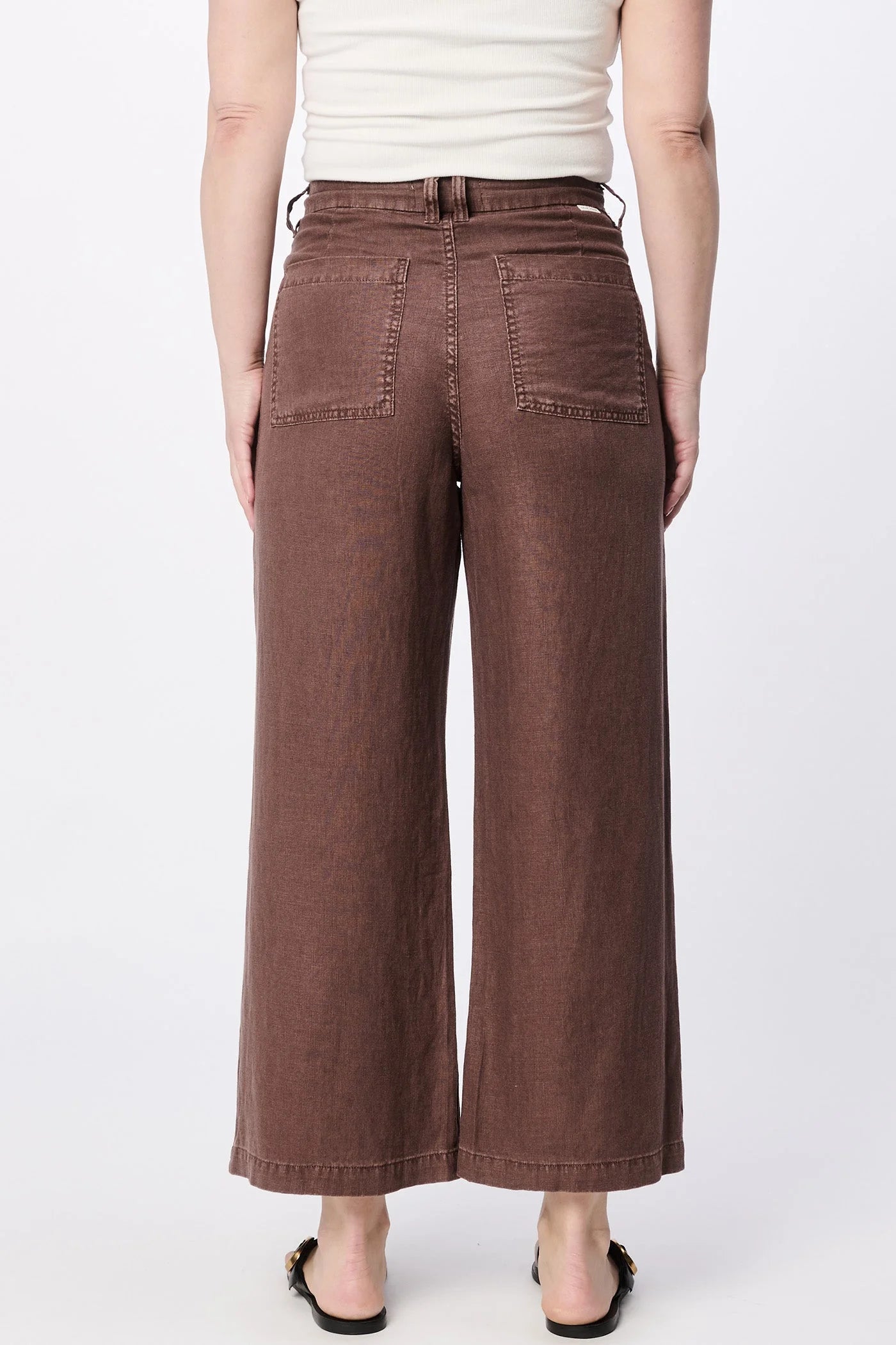Audrey Wide Leg Pants - Cappucino