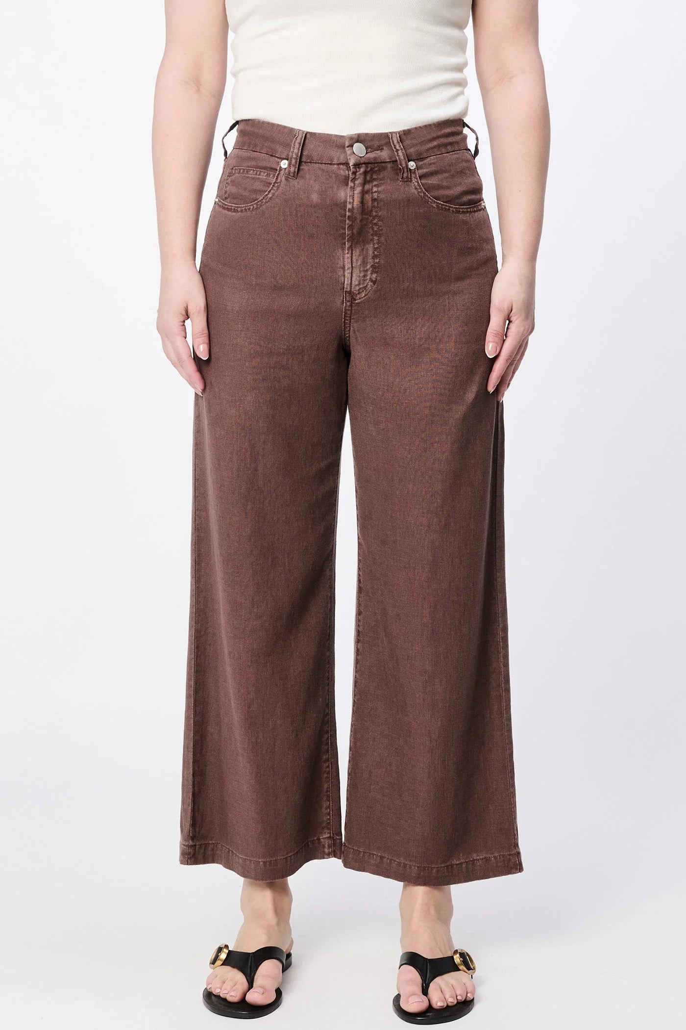 Audrey Wide Leg Pants - Cappucino