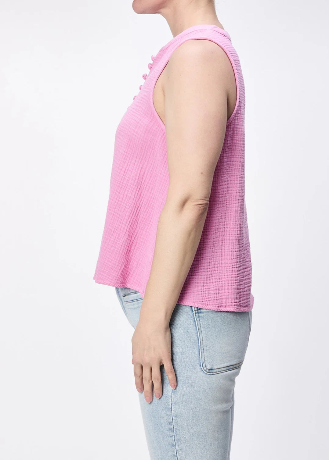 Raja Gauze Top - Rosebloom