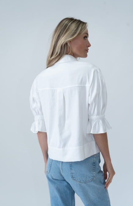 Christine Short Sleeve Jacket - White