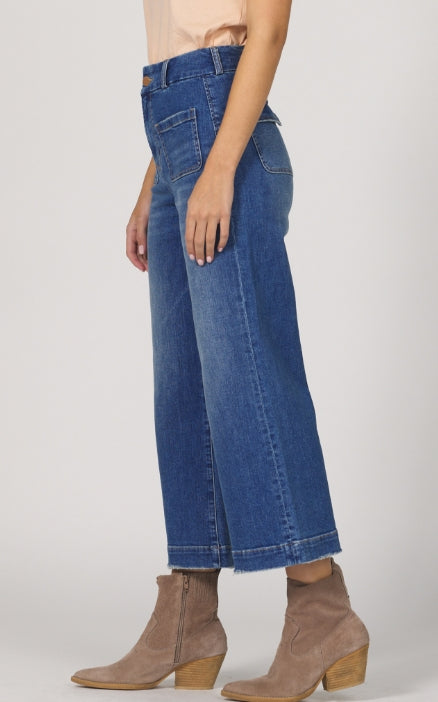 Audrey Wide Leg Jeans - Nevis