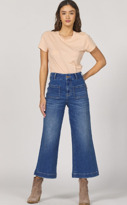 Audrey Wide Leg Jeans - Nevis