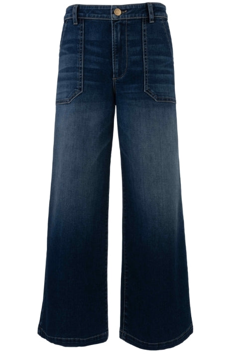 Meg High Rise Wide Legs - Dark Wash