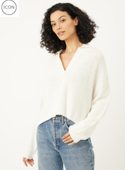 The Riley Pullover | Chalk