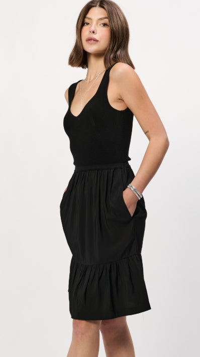 Calypso Sweetheart Tiered Midi Dress
