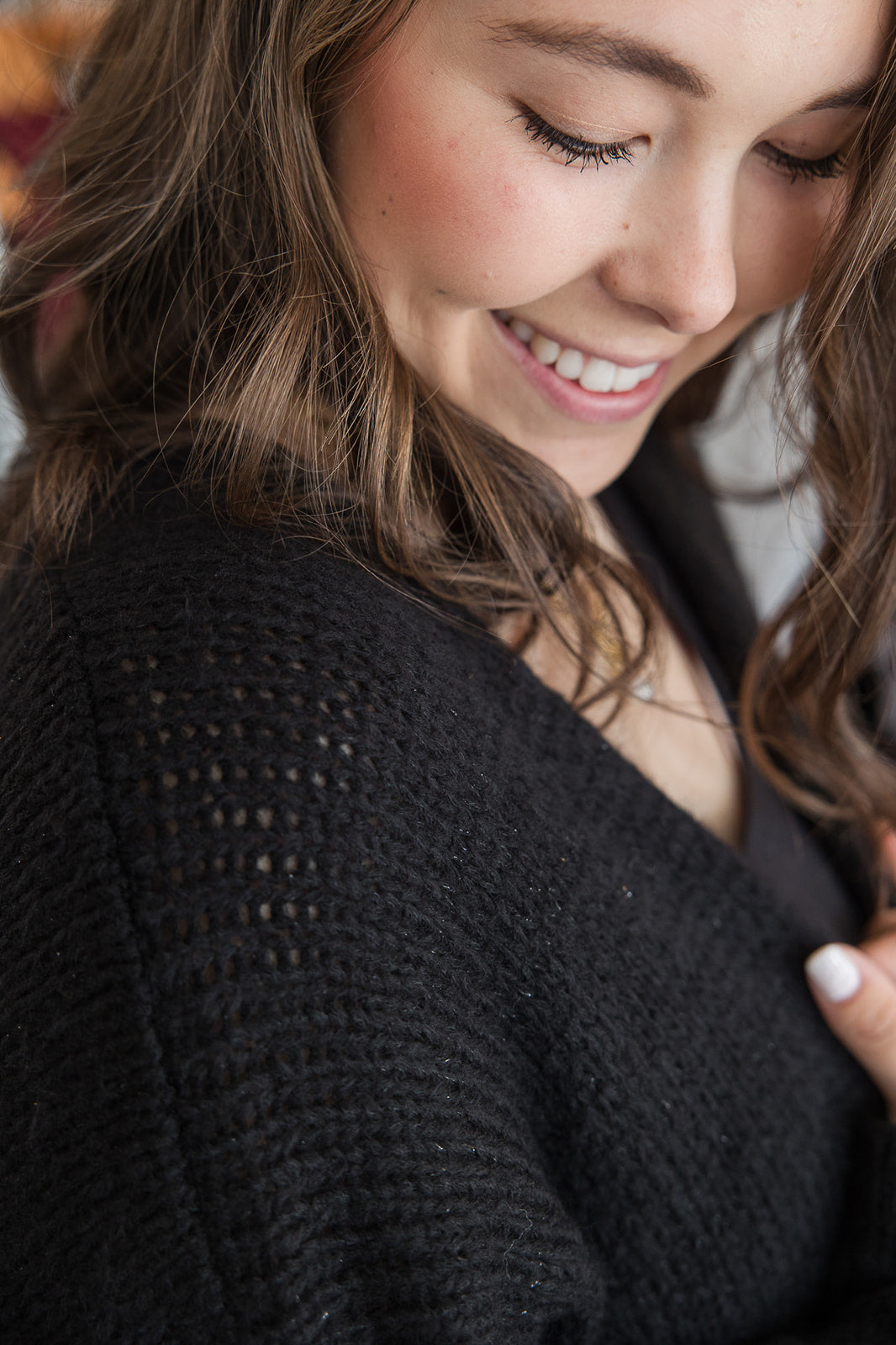Kyla Cardigan - Black/Lurex
