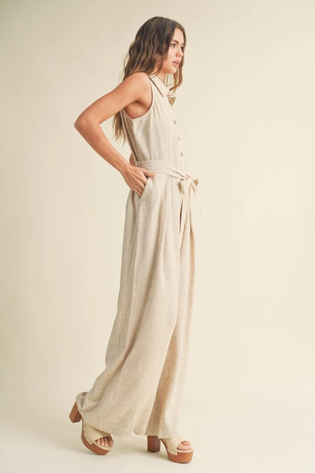 Catch You Later Linen Jumpsuit image 2