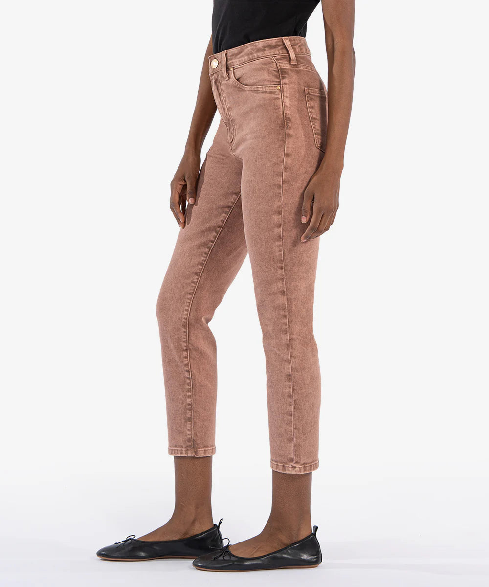 Reese High Rise Ankle Straight Leg - Coffee image 1