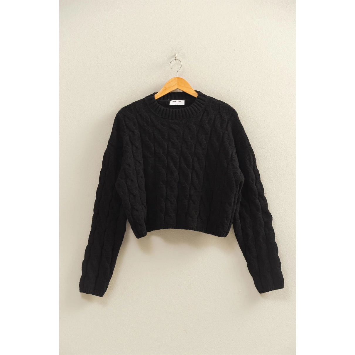 Classic Cable Knit Crew Neck Sweater