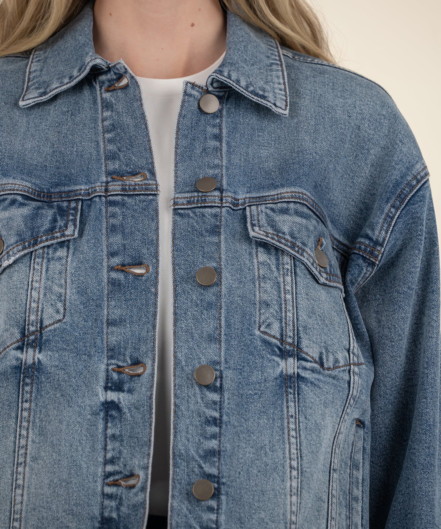Liz Trucker Drop Shoulder Denim Jacket image 0