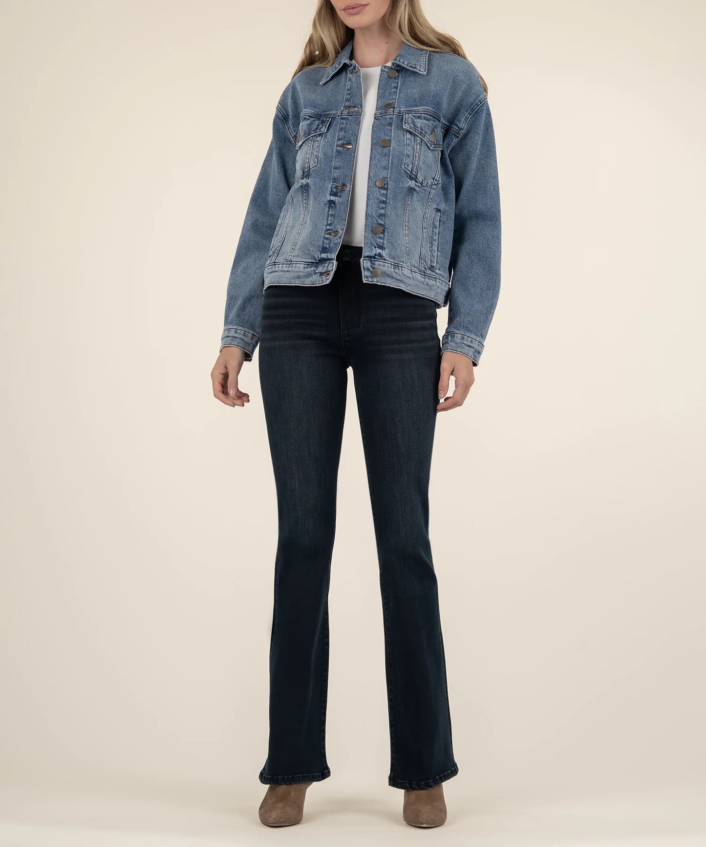 Liz Trucker Drop Shoulder Denim Jacket image 3