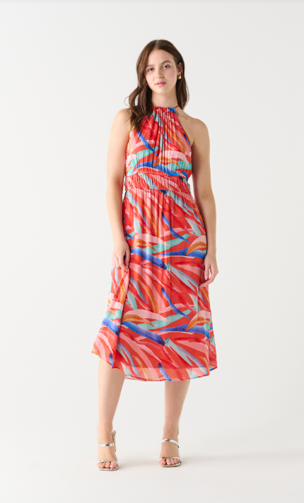 Tropical Sunset Halter Dress image 0