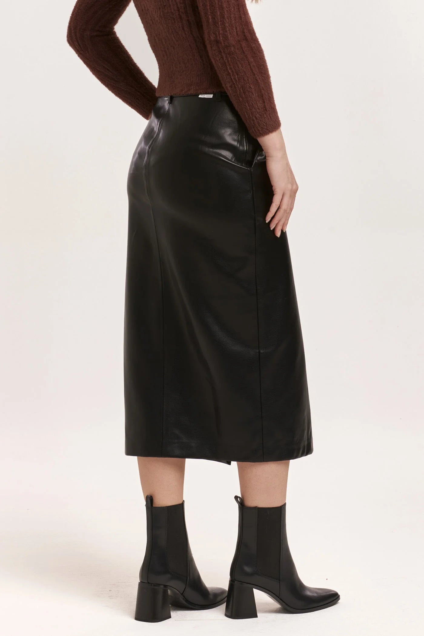 Sia Ballerina Length Skirt - Vegan Leather image 1