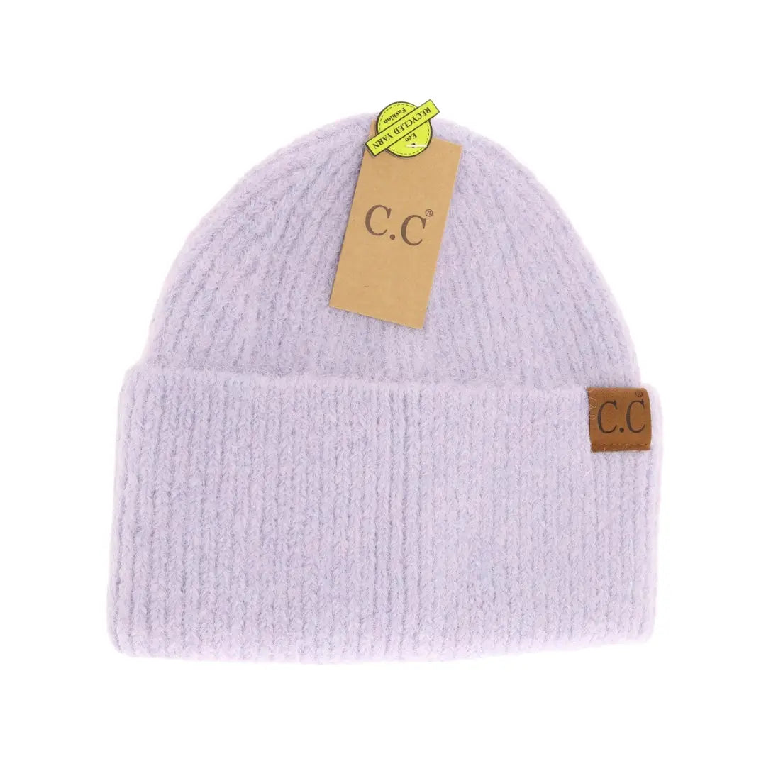 Mohair Feel Wide Cuff C.C Beanie