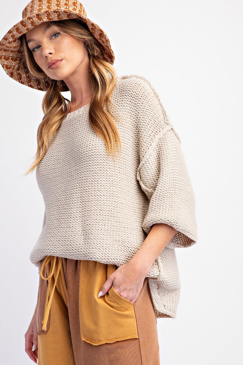 Boxy Reverse Seam Dolman Top