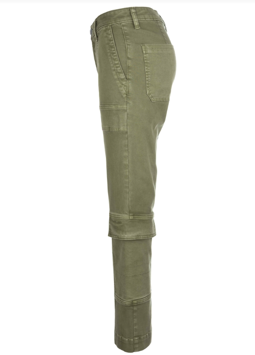 Elizabeth High Rise Straight Legs - Olive image 1