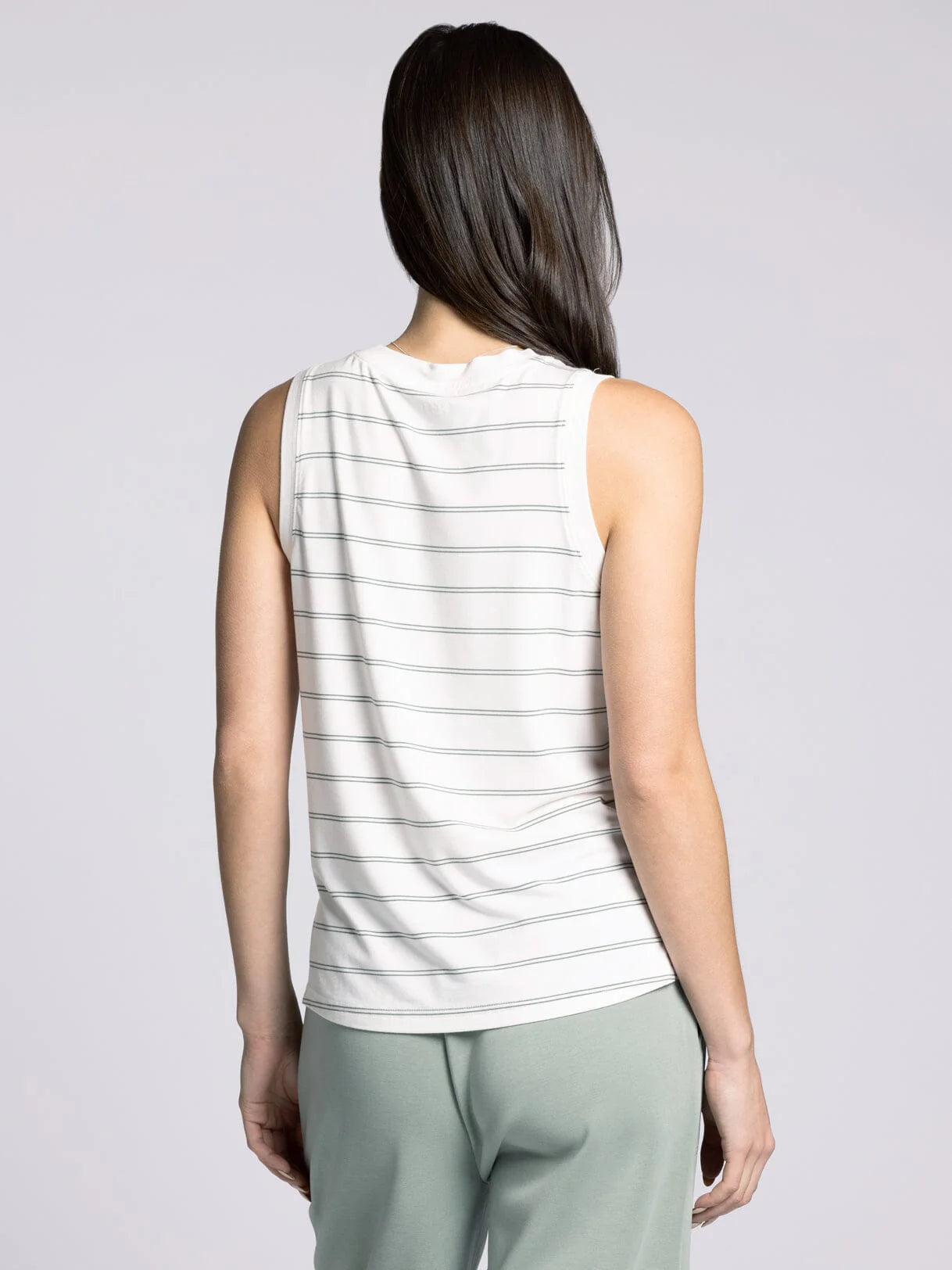 Mary Tank - Desert Green Stripe
