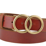 Double Circle Buckle Leather Belt image 0