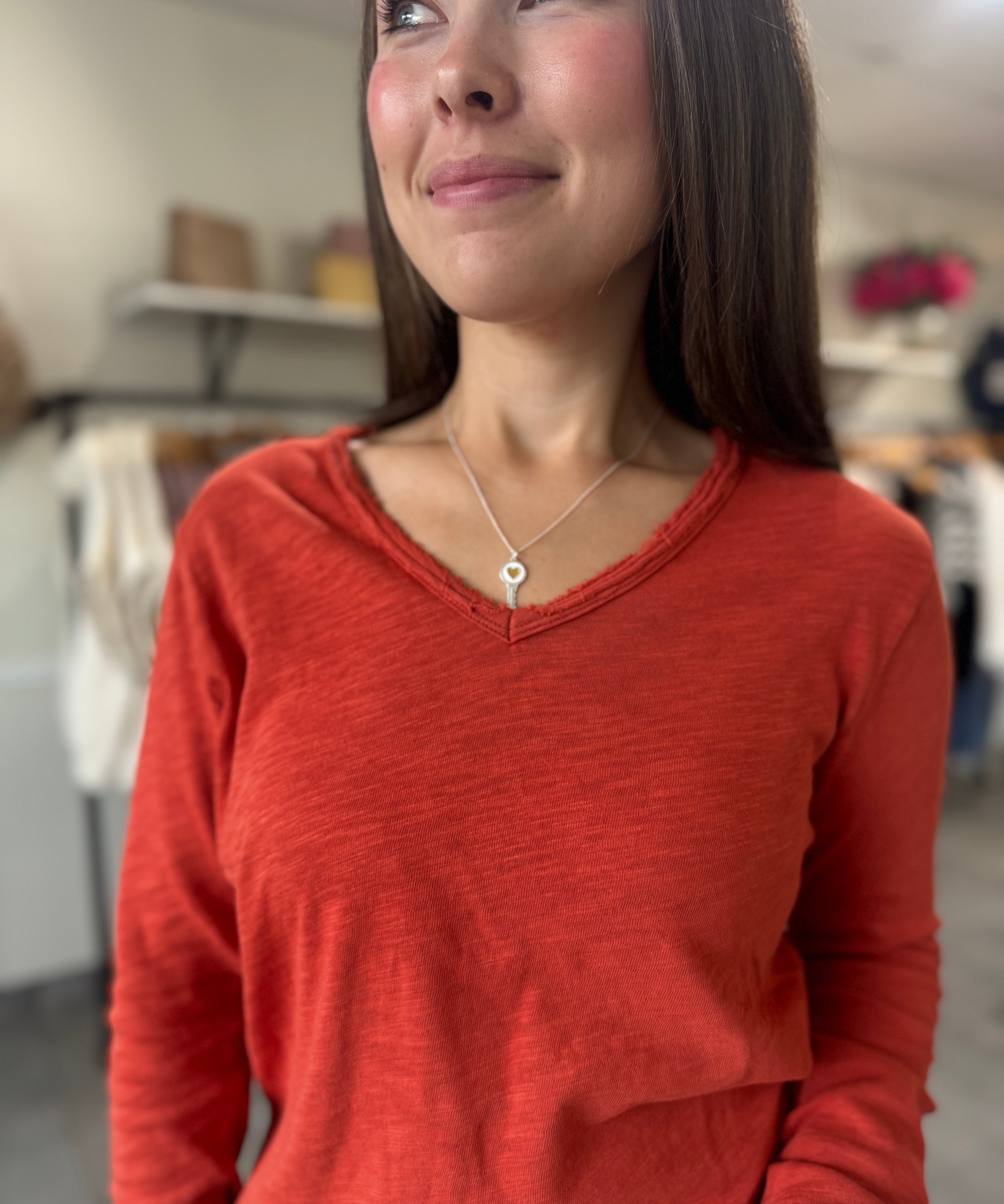 Vanya Long-Sleeve Tee | Rooibos Tea