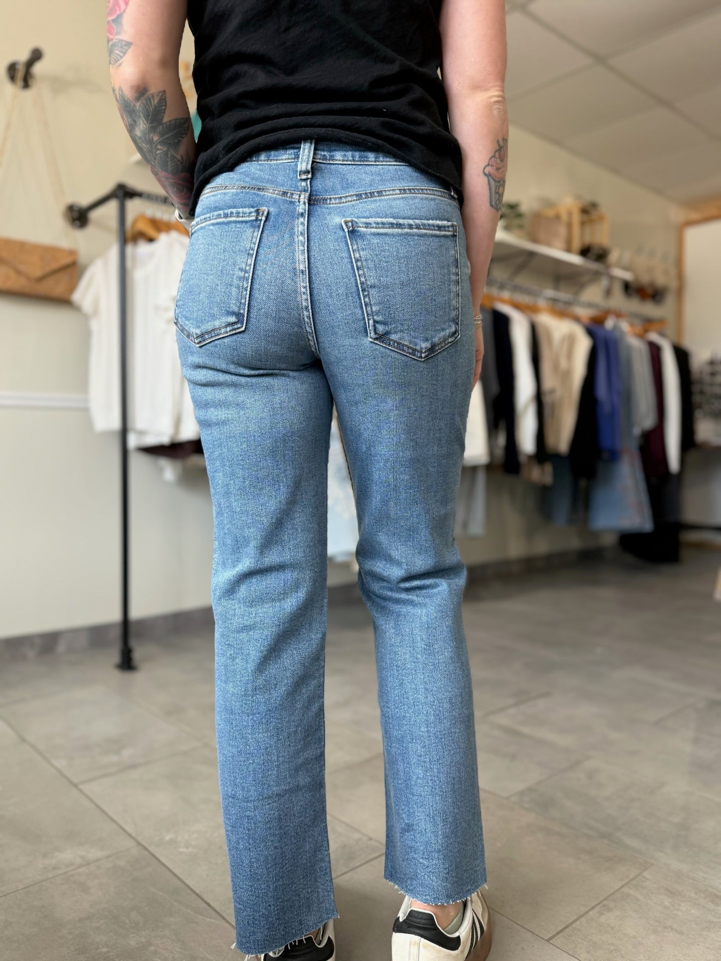 Avery High Rise Straight Legs | Building